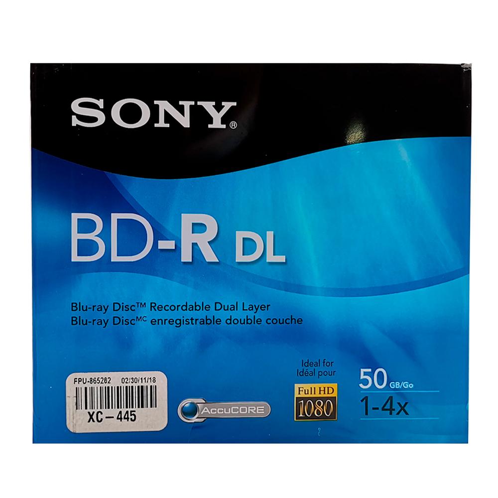 Foto 2 pulgar | Disco Sony Blu-ray 50gb Virgen 1 Pieza Bnr50r2h