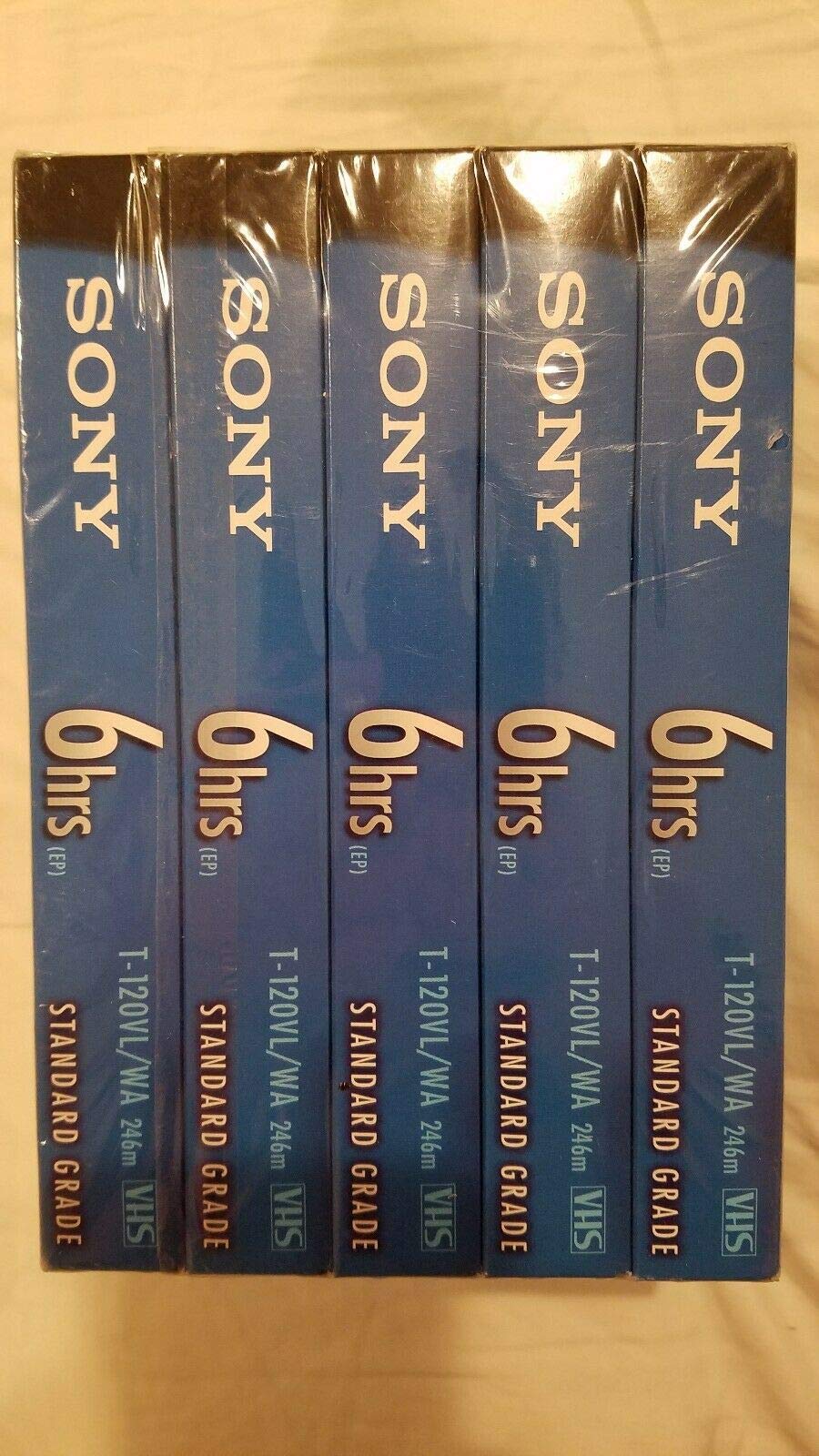 Foto 2 pulgar | Cintas Vhs Sony T-120 De Grado Estándar, 6 Horas, Paquete De 5 - Venta Internacional.