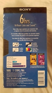 Foto 3 | Cintas Vhs Sony T-120 De Grado Estándar, 6 Horas, Paquete De 5 - Venta Internacional.