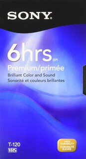 Foto 1 | Videocasete Vhs Sony T120v Premium Grade 6 Horas - Venta Internacional.