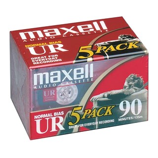 Foto 1 | Cinta De Casete Para Grabación De Audio Maxell Ur 90 Normal Bias, Paquete De 5 - Venta Internacional.