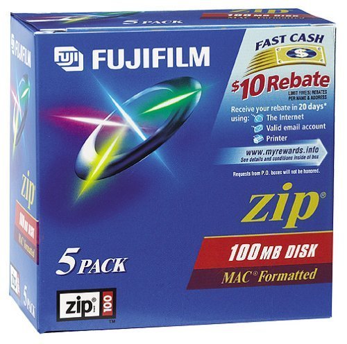 Discos Fujifilm Zip De 100 Mb En Formato Mac, Paquete De 5 - Venta Internacional. $1,369