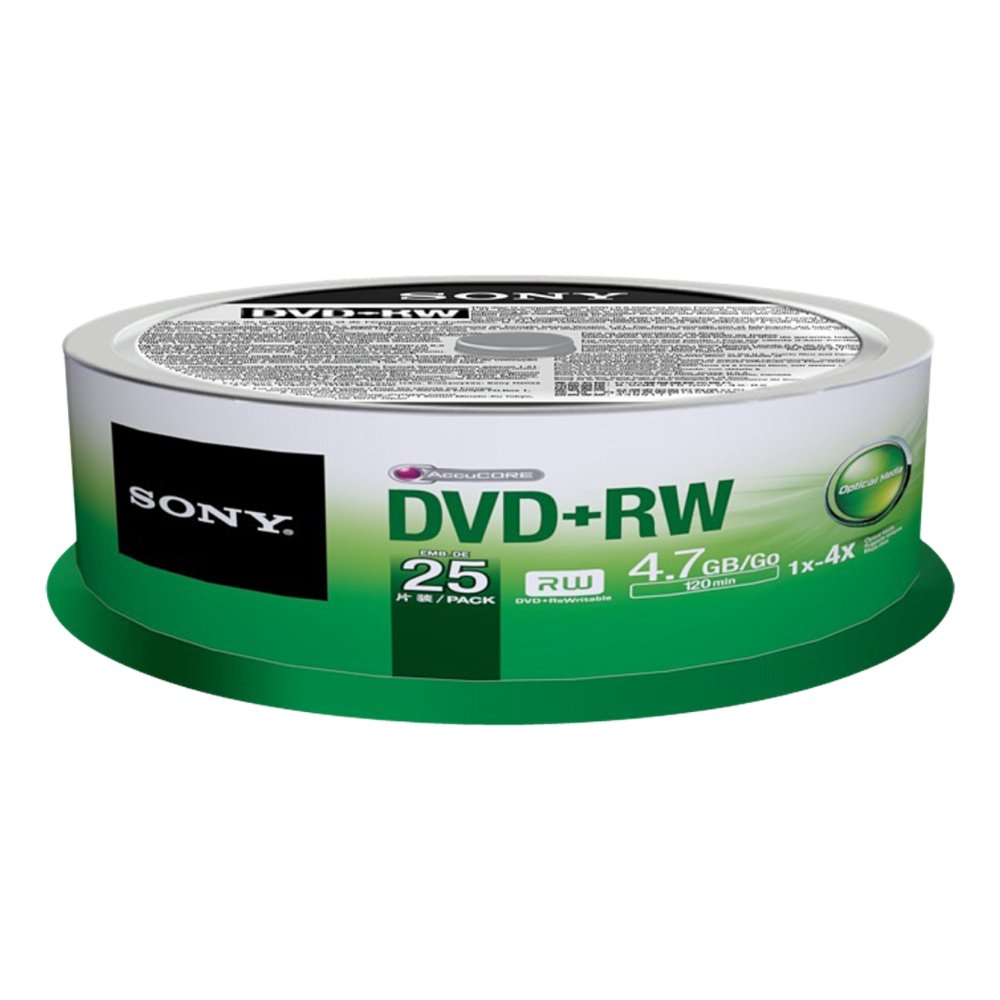 Foto 2 pulgar | Dvd Sony 25dpw47sp Dvd+rw Con 4 Ejes De 4,7 Gb, Paquete De 25 - Venta Internacional.