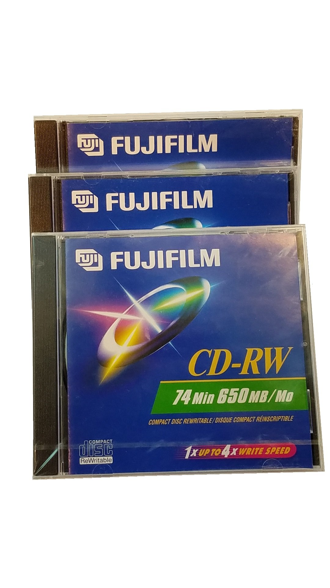Foto 2 pulgar | Discos Cd-rw Fujifilm 650 Mb 74 Minutos, Paquete De 3 - Venta Internacional.