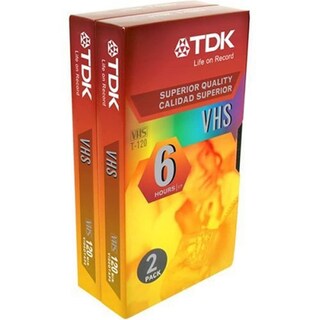 Foto 1 | Cintas Vhs Tdk St120xps2 120 Minutos Grado Estándar Paquete De 2 - Venta Internacional.