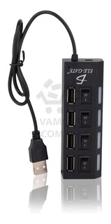 Foto 2 | Hub 2.0 Usb de 4 Puertos Ele-gate Hub13 color Negro