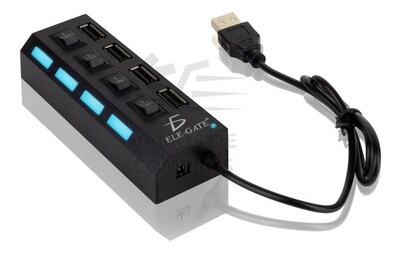 Foto 4 | Hub 2.0 Usb de 4 Puertos Ele-gate Hub13 color Negro