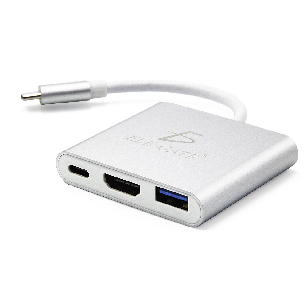 Foto 1 | Adaptador Ele-Gate Wi134 HUB USB tipo C 3 en 1 HDMI 4K USB 3.1 Typec