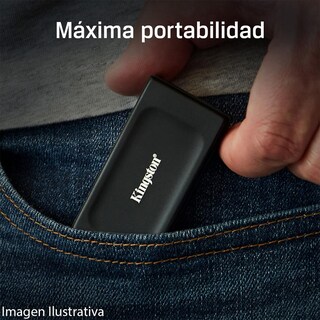 Foto 4 | Disco Duro Externo Solido Kingston Sx S1000/2000 / 2tb / Usb Tipo C / Negro