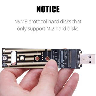 Foto 3 | Adaptador M.2 NVMe a USB 3.1 de 10 Gbps para SSD Portátil