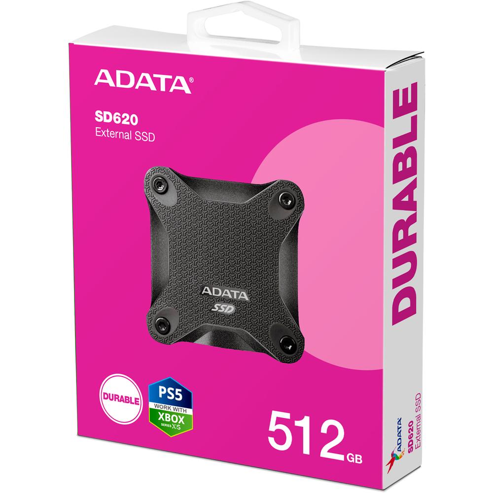 Foto 7 pulgar | Unidad de Estado Sólido Externo 512GB Adata SD620 USB 3.2 Xbox PS5 Negro