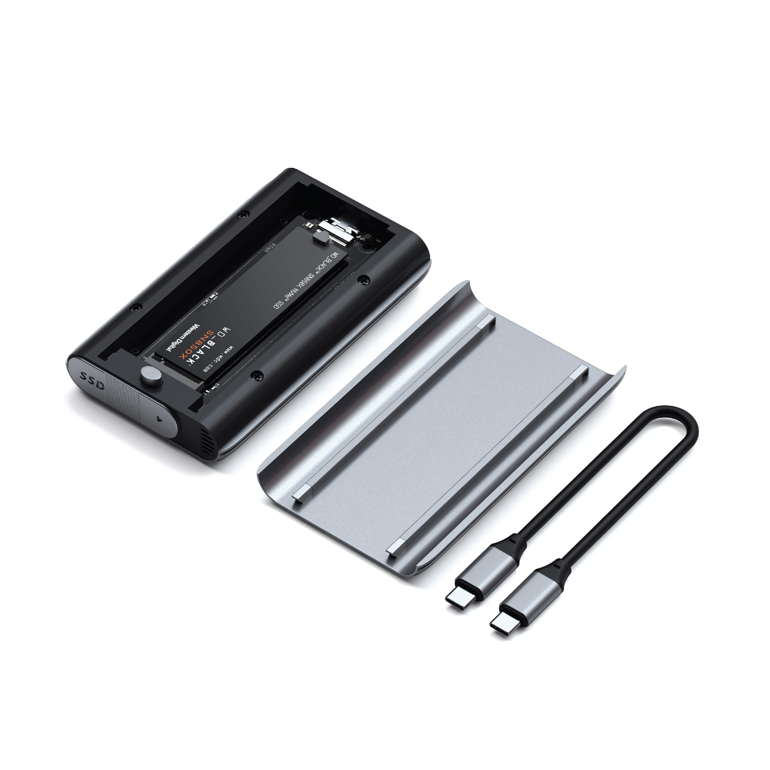 Carcasa Ssd Nvme Satechi M.2 Usb4 De 40 Gbps Y 16 Tb De Aluminio - Venta Internacional.
