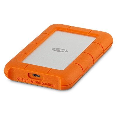 Disco Duro Externo Lacie Rugged Usb-c 2.5'', 4tb, Usb-c 3.0, Naranja/plata, A Prueba De Agua, Polvo Y Golpes - Para Ma