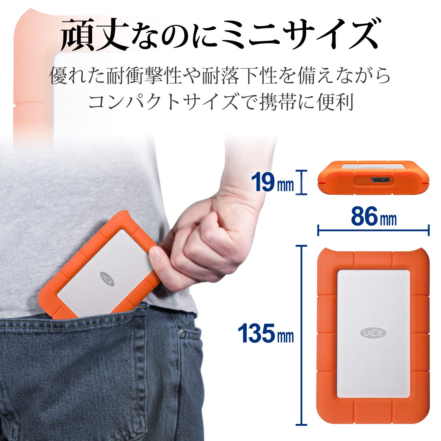 Foto 4 pulgar | Disco Duro Externo Lacie Rugged Mini De 2 Tb Usb 3.0/2.0 Naranja - Venta Internacional.