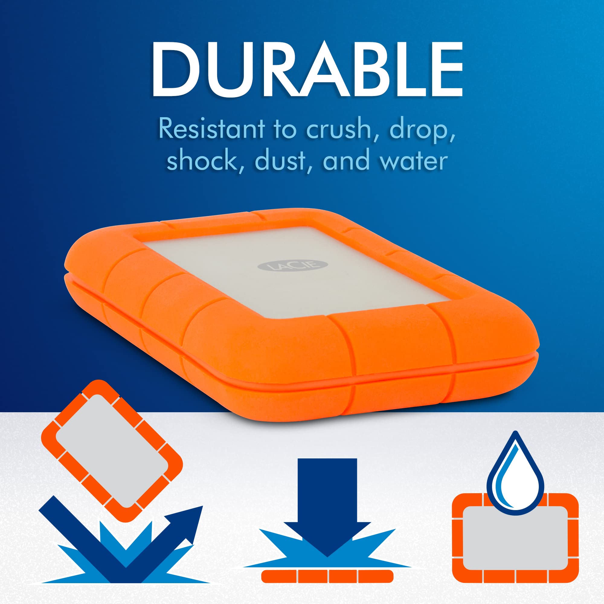 Foto 3 | Disco Duro Externo Portátil Lacie Rugged Usb-c De 4 Tb - Venta Internacional