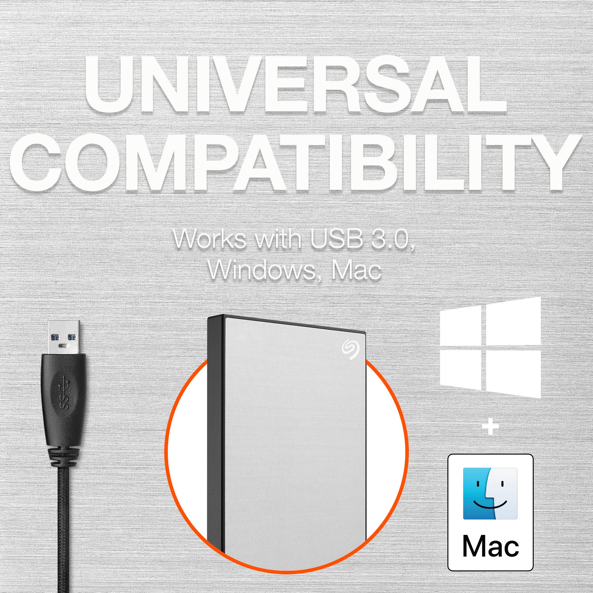 Foto 4 | Disco Duro Externo Seagate One Touch 2tb Usb 3.0 Silver - Venta Internacional