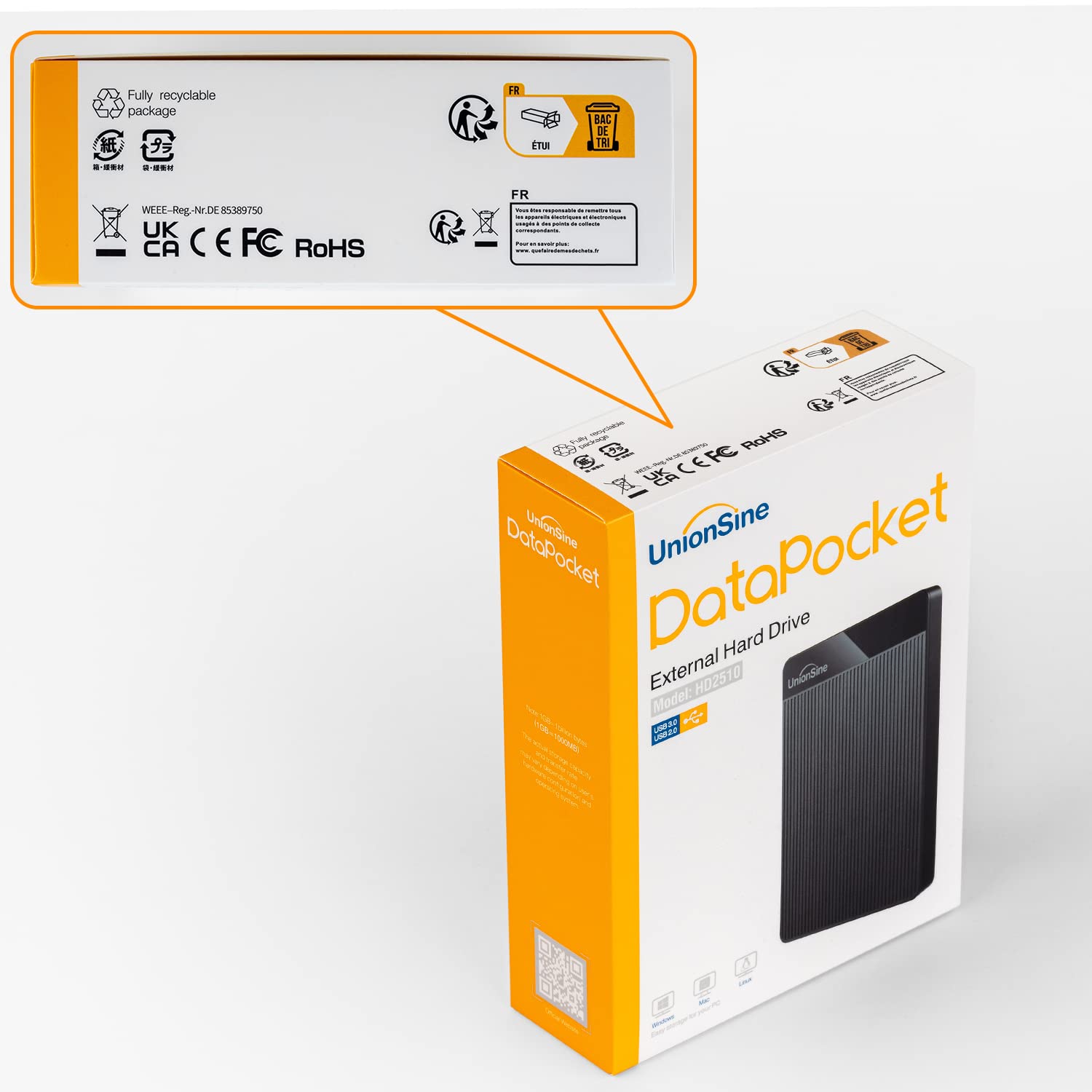 Foto 9 pulgar | Disco Duro Externo Portátil Unionsine De 1 Tb Con Transferencia Usb 3.0 De 5 Gbps