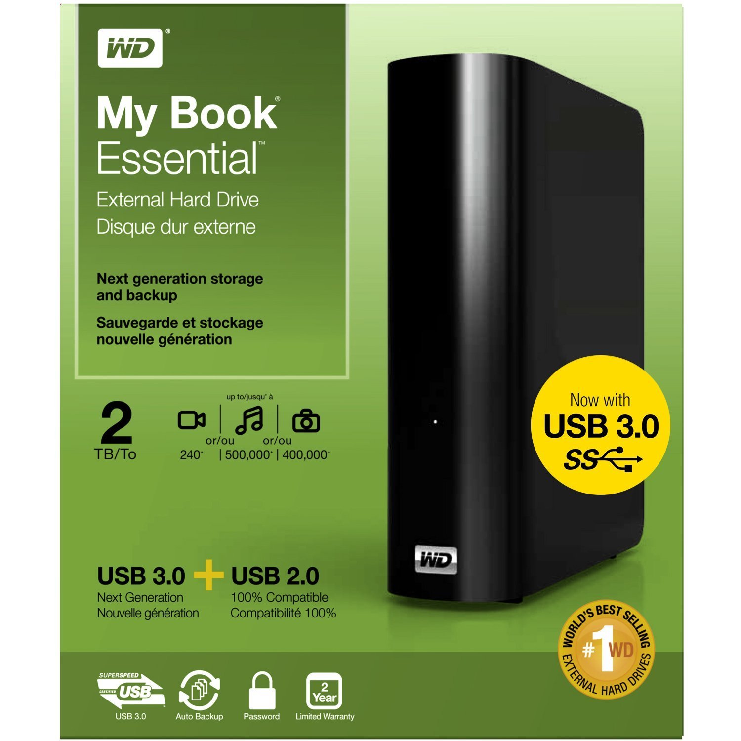 Foto 5 pulgar | Disco Duro Externo Wd My Book 2tb Usb 3.0 De Respaldo De Archivos - Venta Internacional.