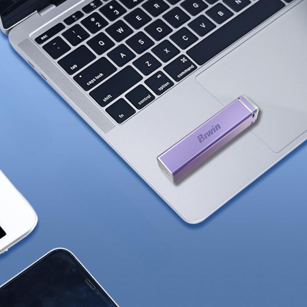 Foto 5 pulgar | Unidad De Estado Solido Ssd Externo 1tb Biwin Pd2000 Usb-c 3.2 2050/1800 Mb/s Morado