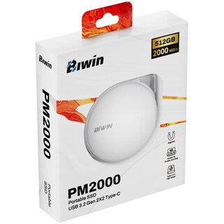 Foto 5 | Unidad De Estado Solido Ssd Externo 512gb Biwin Pm2000 Usb-c 3.2 2000/1800 Mb/s Blanco