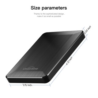 Foto 3 | Portable External HDD UnionSine 250gb Usb 3.0 Transfer 5gbps