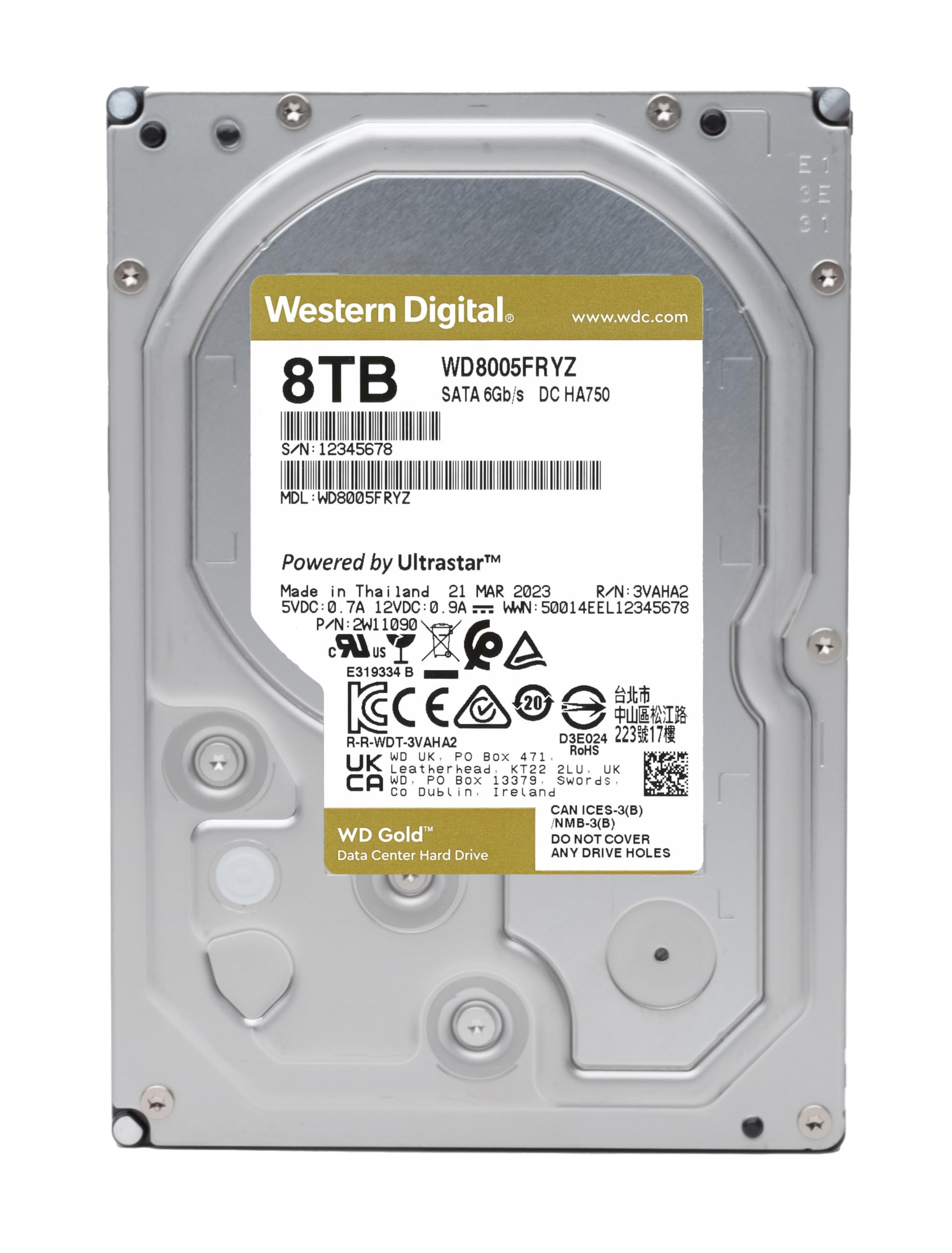 Foto 3 pulgar | Disco Duro Western Digital Wd Gold 8 Tb Sata 6 Gb/s 3.5 - Venta Internacional.