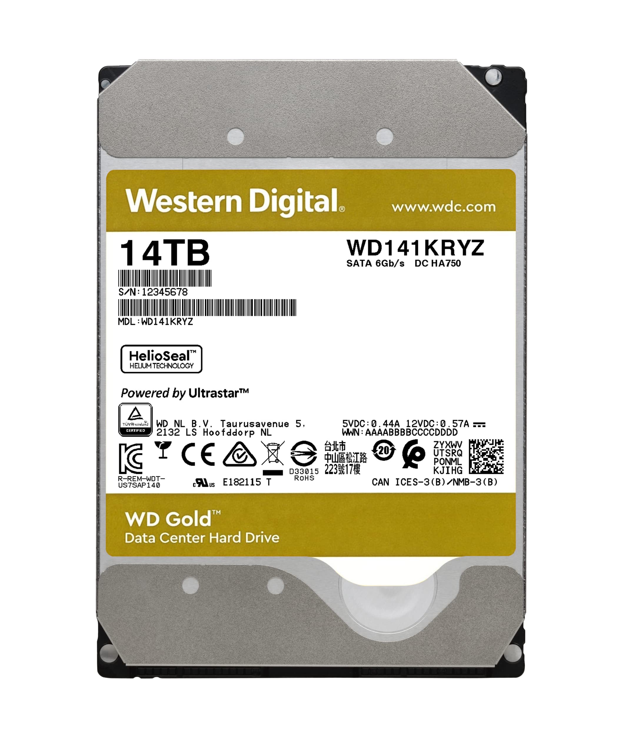 Foto 3 pulgar | Disco Duro Interno Western Digital Wd Gold 14 Tb Sata 6 Gb/s - Venta Internacional.