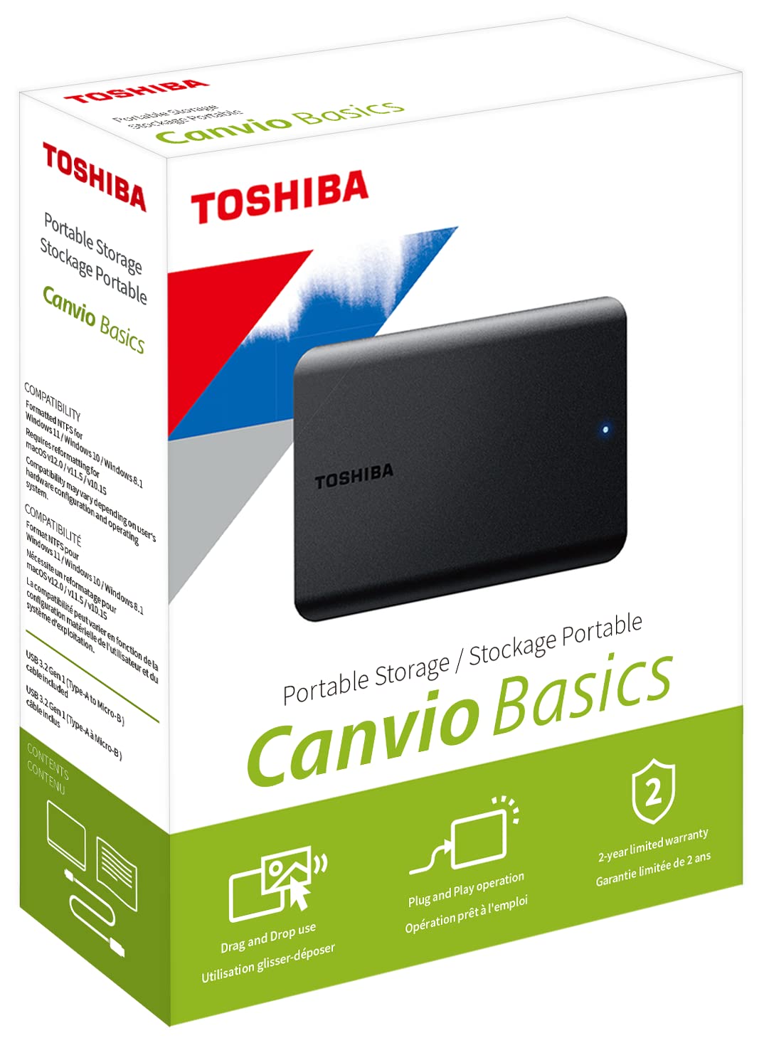 Foto 6 pulgar | Disco Duro Externo Portátil Toshiba Canvio Basics 1tb - Venta Internacional.