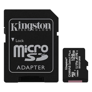 Foto 1 | Tarjeta De Memoria Microsd Kingston Canvas Select Plus 128gb Clase 10 Uhs-i V10 100mb/s Incluye Adaptador Sd