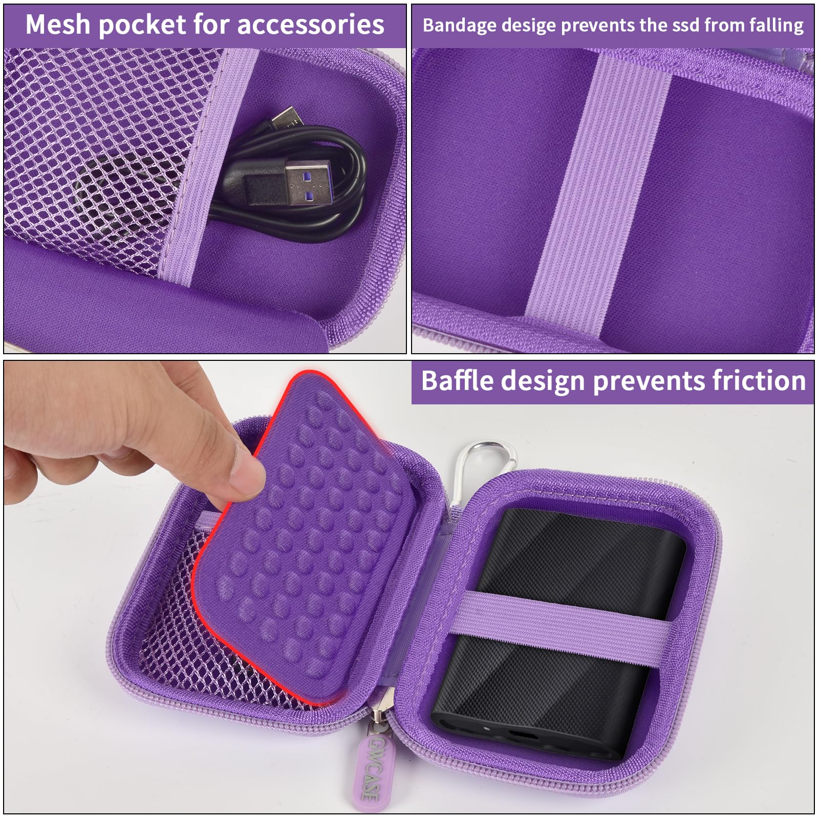 Foto 6 pulgar | Funda De Almacenamiento Compatible Con Samsung T9/t7/t7 Shield Ssd - Venta Internacional.