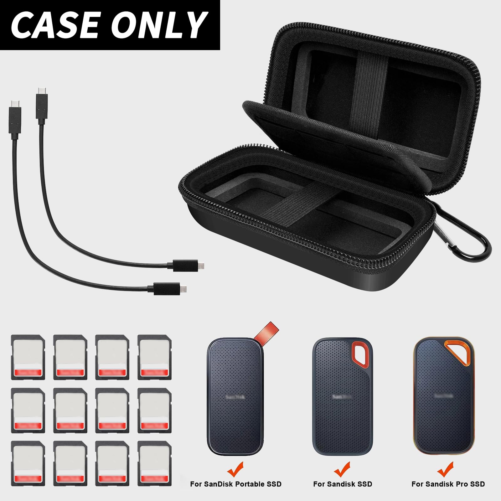 Foto 2 | Funda De Almacenamiento Compatible Con Sandisk Extreme Pro Ssd De 1 Tb  2 Tb Y 4 Tb - Venta Internacional.