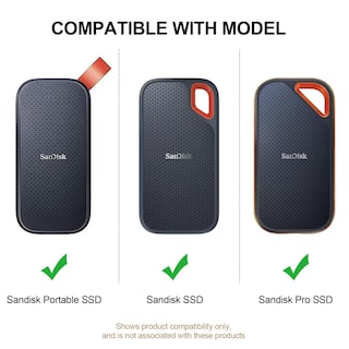 Foto 2 | Funda Rígida Para Ssd Externa Sandisk Extreme Pro/extreme De +500 Gb - Venta Internacional.