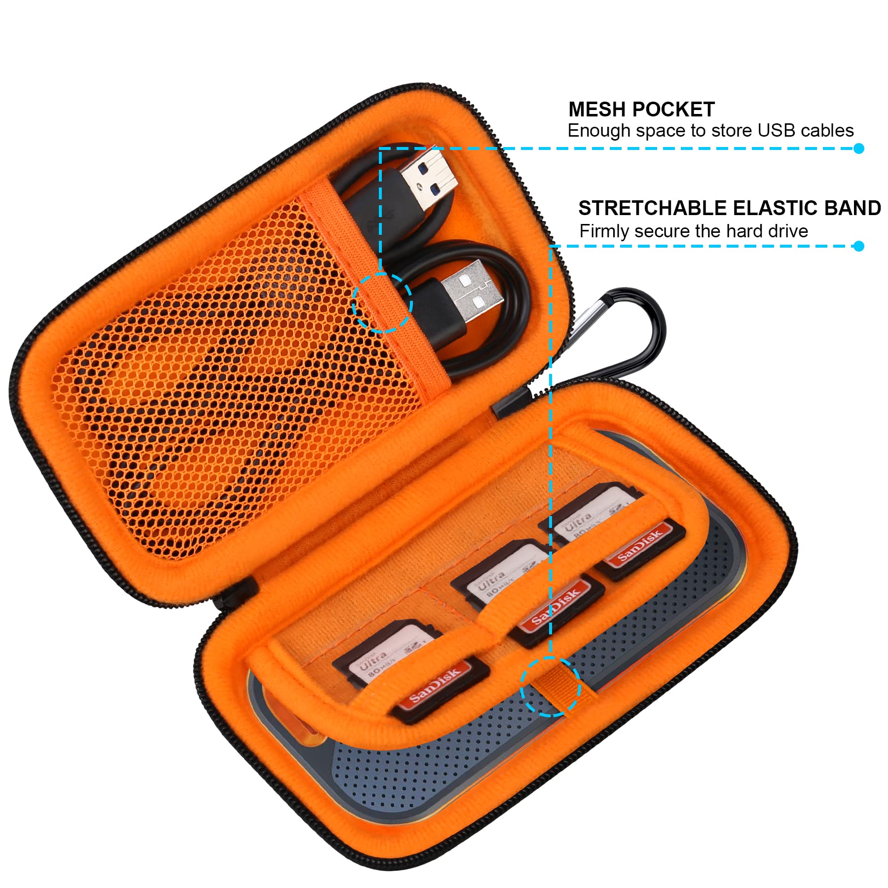 Foto 5 pulgar | Funda De Transporte Lacdo Para Sandisk Extreme Pro/extreme Ssd - Venta Internacional.