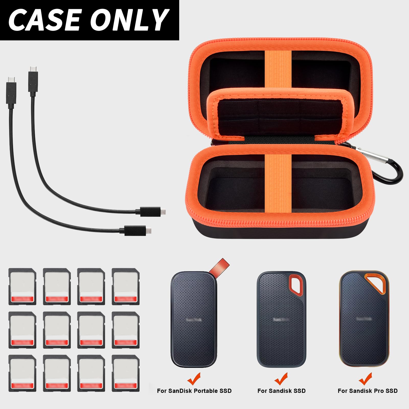 Foto 3 pulgar | Funda De Almacenamiento Compatible Con Sandisk Extreme Pro Ssd De 1 Tb  2 Tb Y 4 Tb - Venta Internacional.