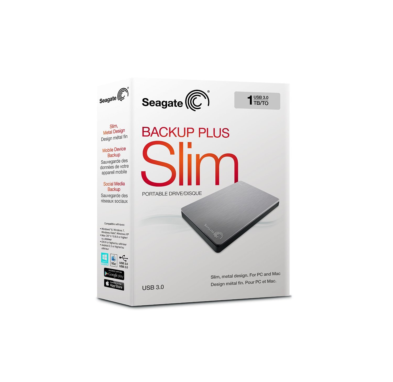 Foto 7 pulgar | Disco Duro Externo Seagate Backup Plus Slim 1tb Silver - Venta Internacional.
