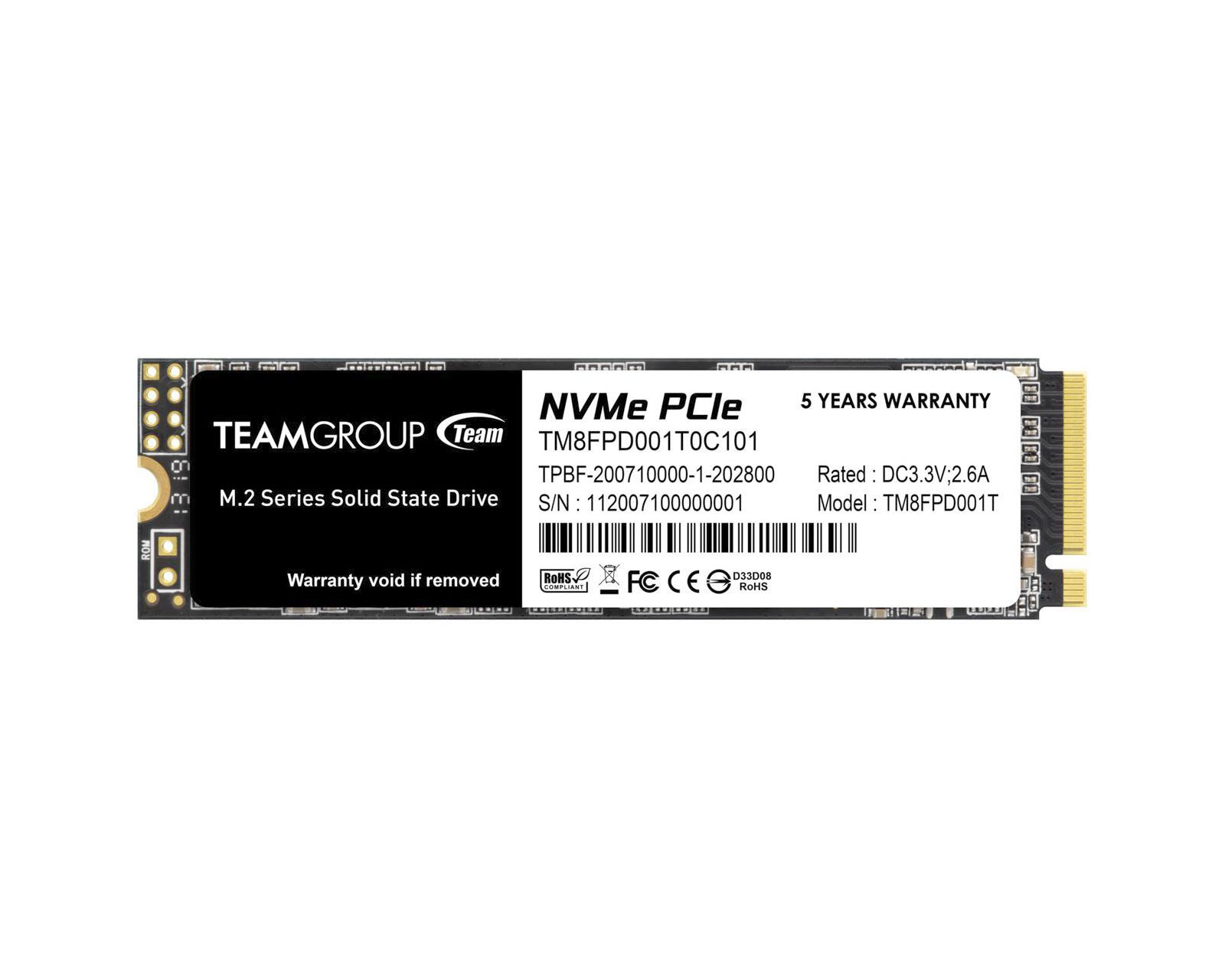 Foto 1 | Disco Duro de Estado Sólido Team Group SSD PCIE MP33 Pro M.2 TM8FPD001T0C101