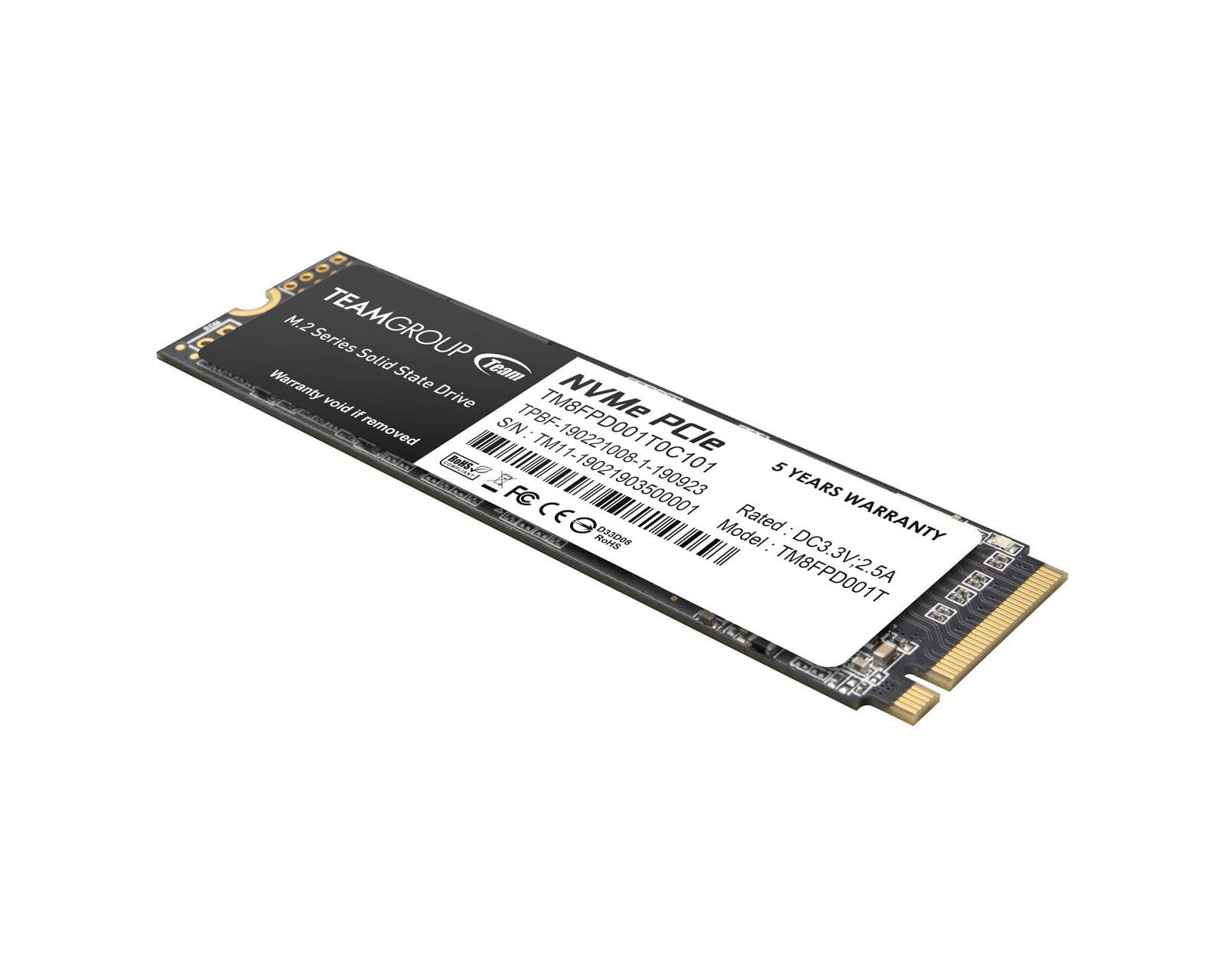 Foto 2 | Disco Duro de Estado Sólido Team Group SSD PCIE MP33 Pro M.2 TM8FPD001T0C101