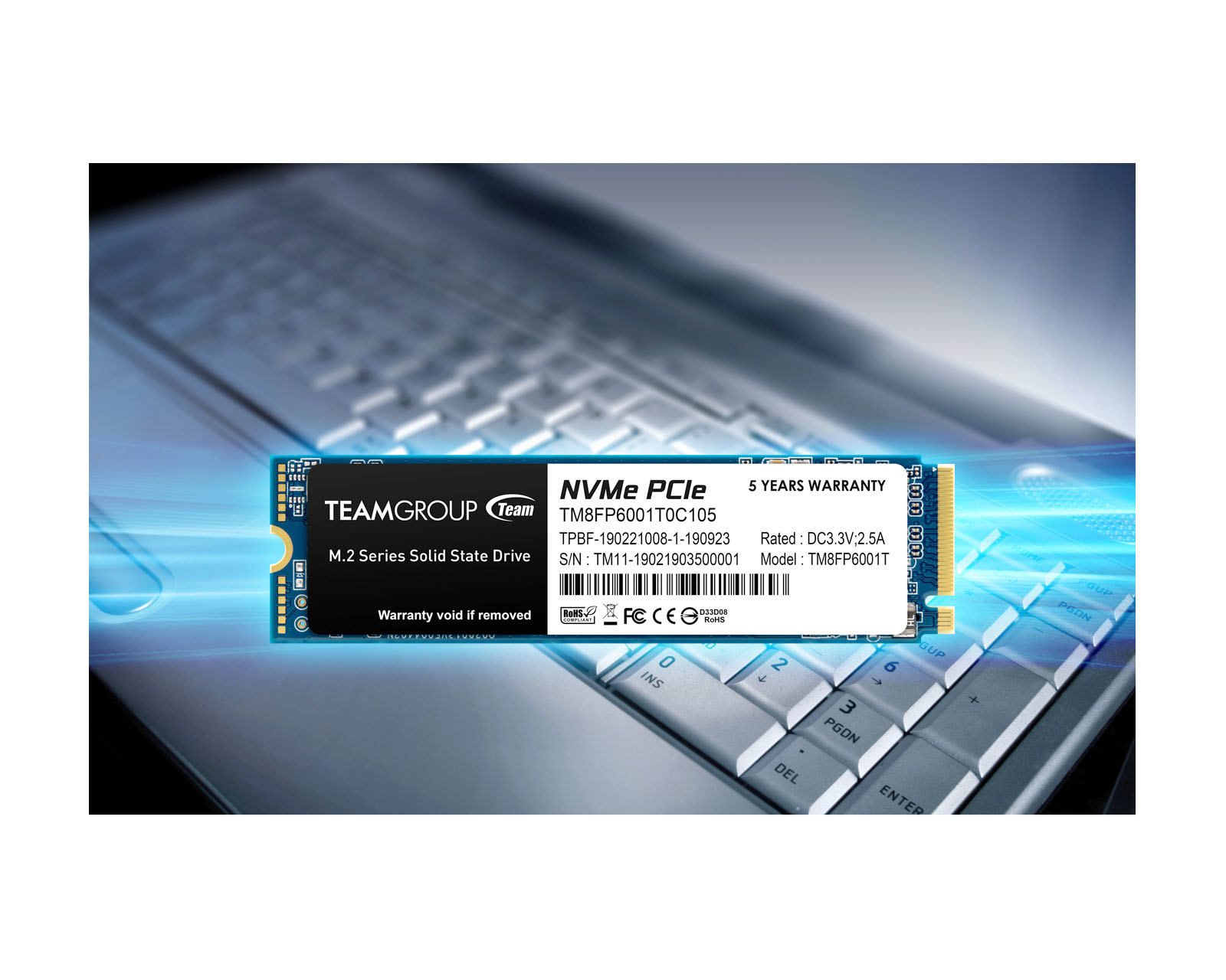 Foto 4 pulgar | Disco Duro de Estado Sólido Team Group SSD PCIE MP33 Pro M.2 TM8FPD001T0C101