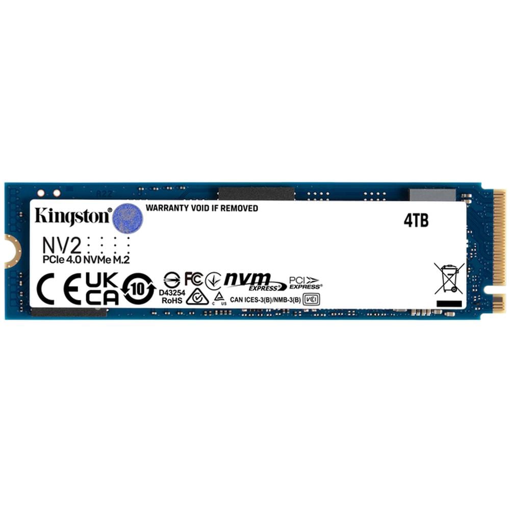 Unidad de Estado Sólido Kingston SNV2S/4000G color Azul SSD M.2 4 TB Nv2 Nvme Pcie 4.0 3500/2800 MB/S $6,149