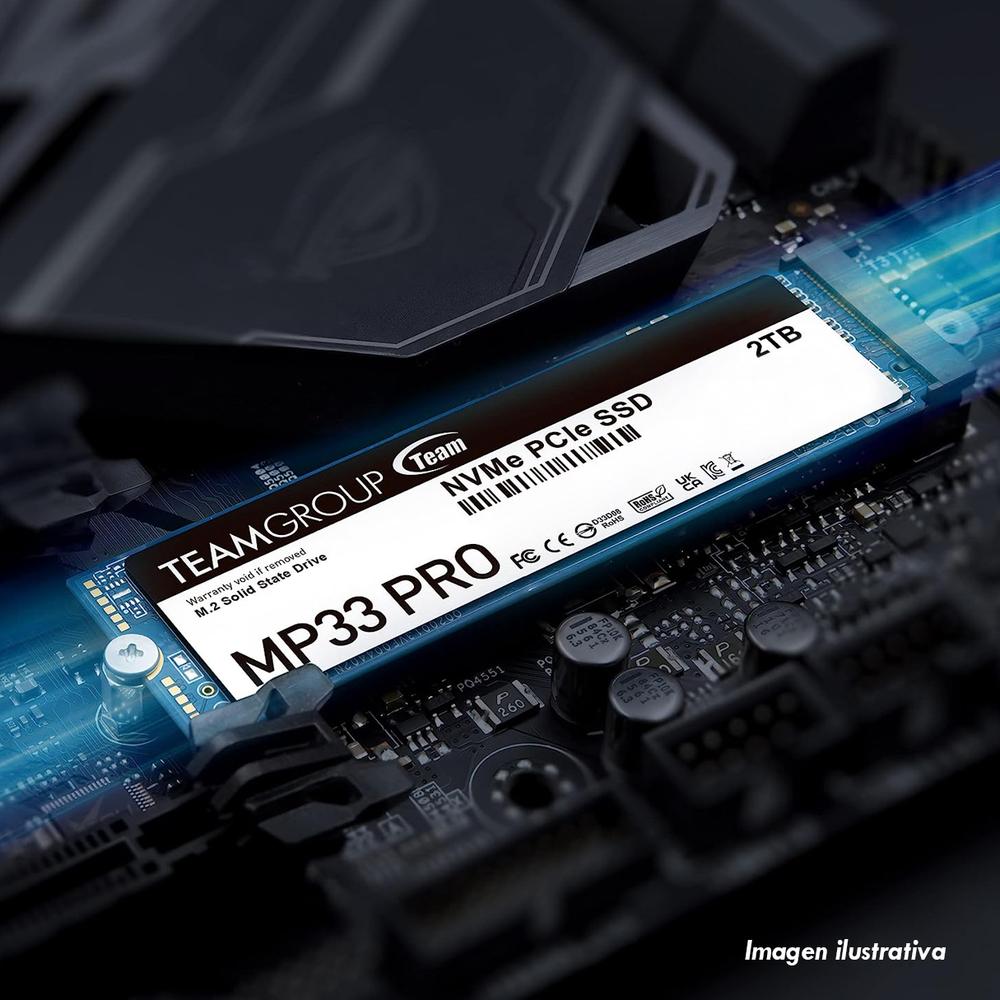 Foto 5 pulgar | Unidad De Estado Solido Ssd M.2 2tb Teamgroup Mp33 Pro Nvme Pcie 3.0 2100/1700 Mb/s Tm8fpd002t0c101