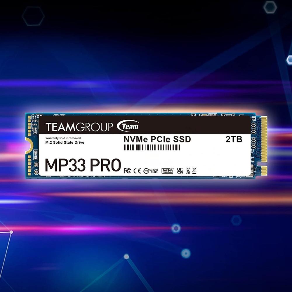 Foto 6 pulgar | Unidad De Estado Solido Ssd M.2 2tb Teamgroup Mp33 Pro Nvme Pcie 3.0 2100/1700 Mb/s Tm8fpd002t0c101