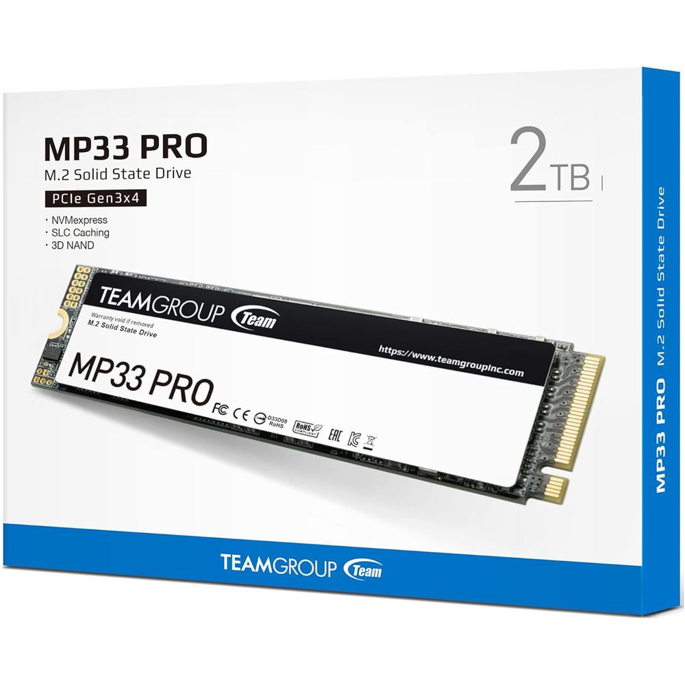 Foto 6 | Unidad De Estado Solido Ssd M.2 2tb Teamgroup Mp33 Pro Nvme Pcie 3.0 2100/1700 Mb/s Tm8fpd002t0c101