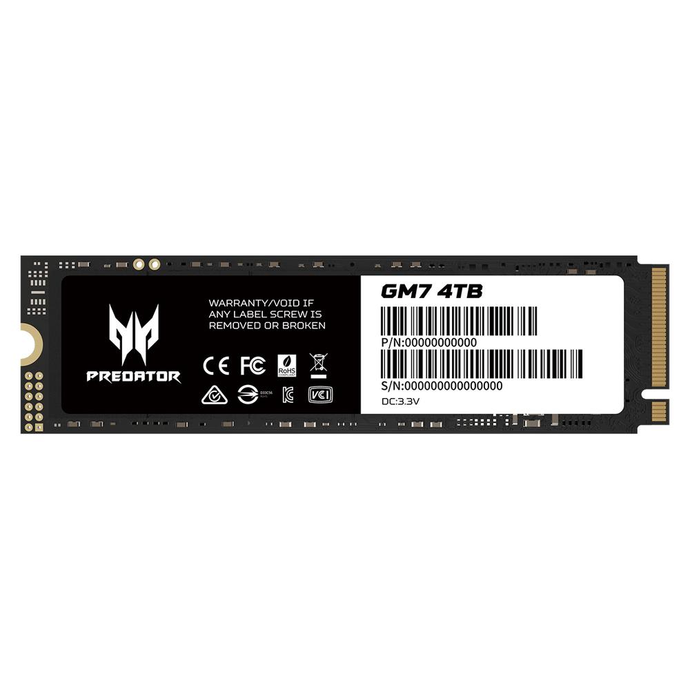 Foto 2 pulgar | Unidad de Estado Sólido SSD M.2 4 TB Acer Predator Gm7 Nvme 1.4 Pcie 4.0 7200/6300 Mb/s Bl.9bwwr.120