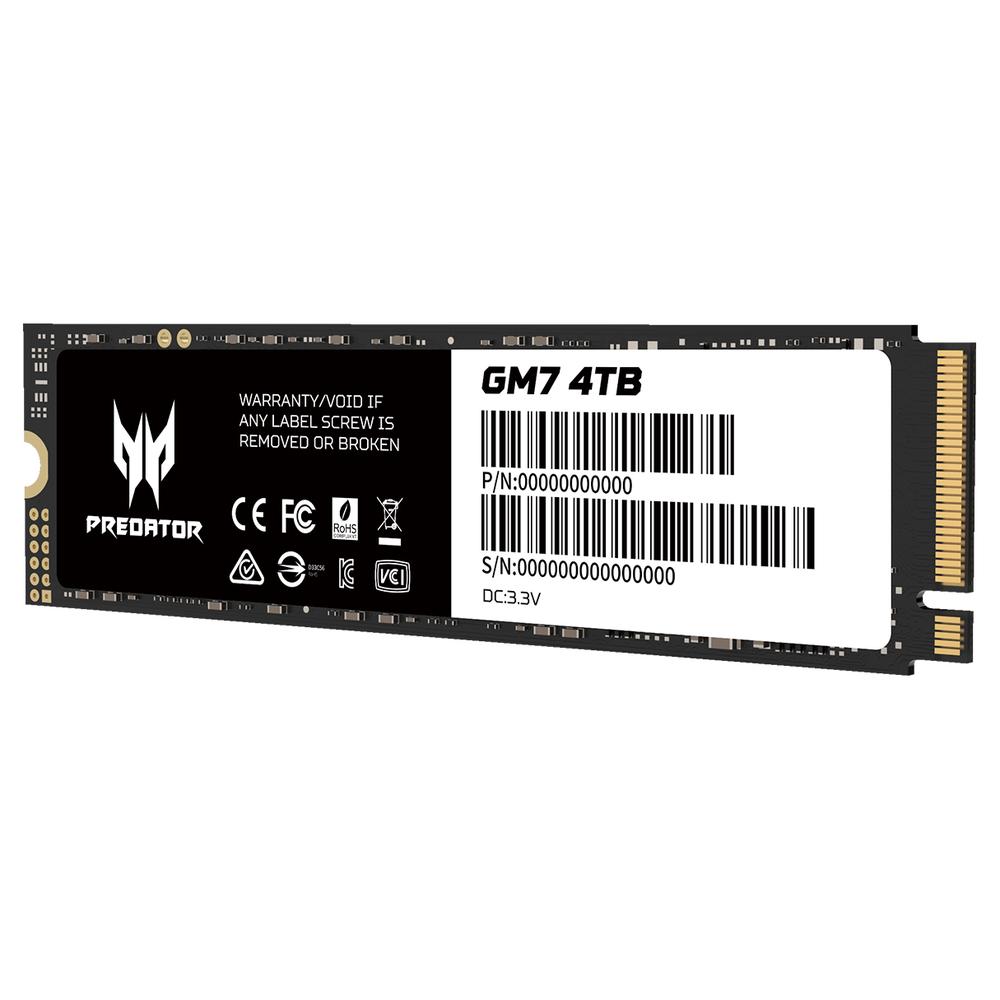 Foto 6 pulgar | Unidad de Estado Sólido SSD M.2 4 TB Acer Predator Gm7 Nvme 1.4 Pcie 4.0 7200/6300 Mb/s Bl.9bwwr.120