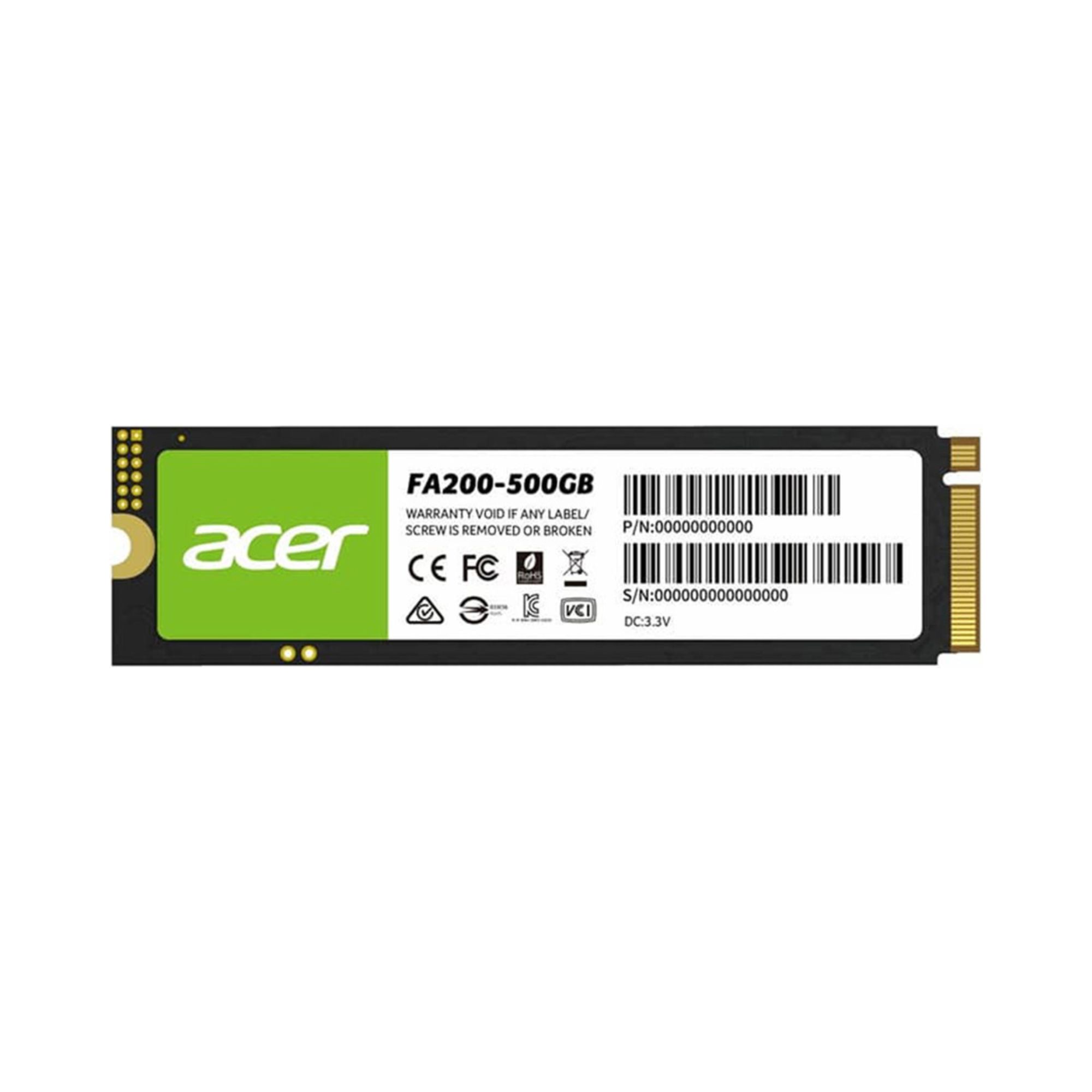 Foto 2 pulgar | Unidad de Estado Sólido Acer Fa200 de 500 Gb M2 2280, Nvme Pcie Gen 4x4