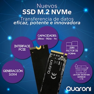 Foto 4 | Unidad de Estado Solido Ssd M.2 512gb Quaroni Nvme Pcie 3.0 2000/1600 Mb/s Mn29b