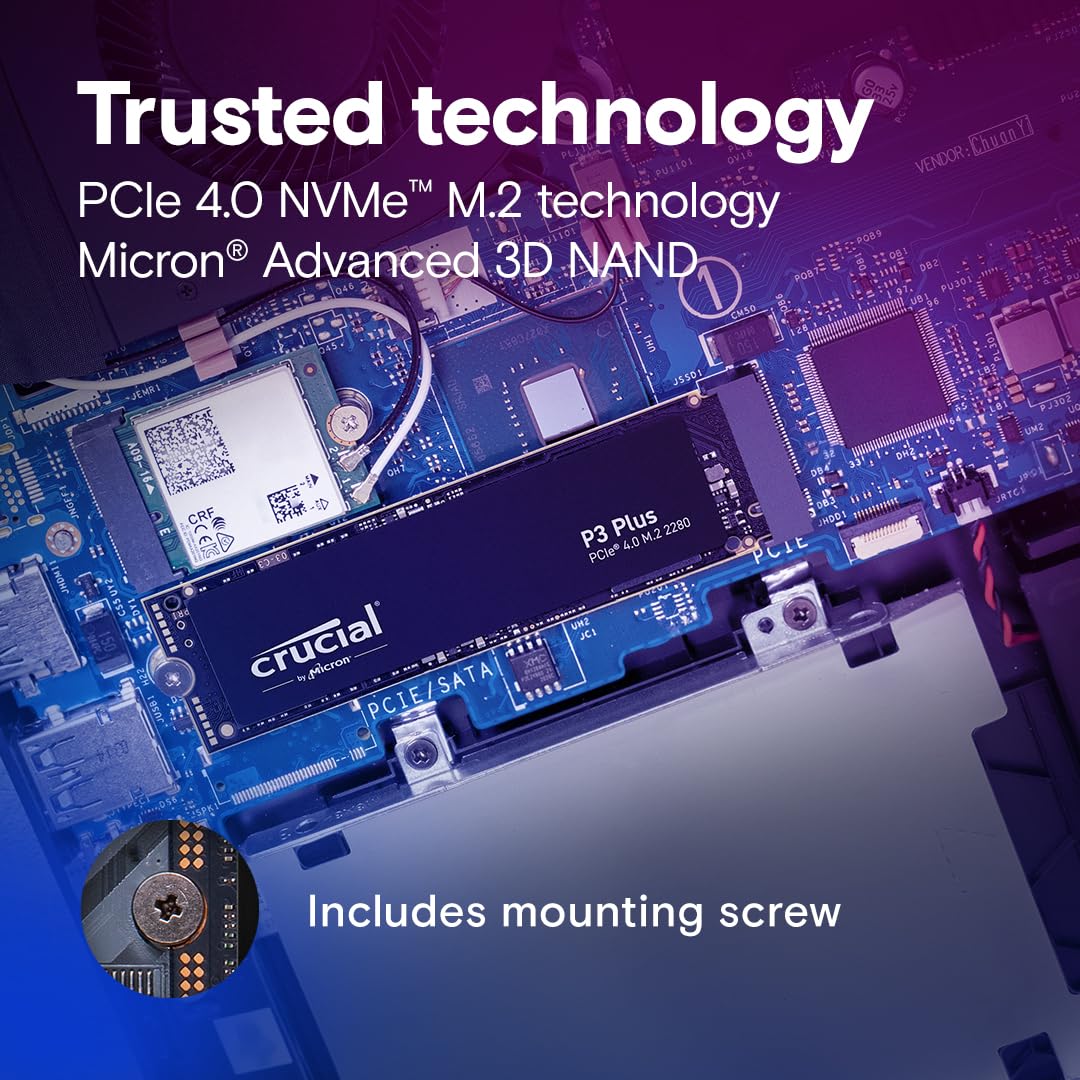 Foto 5 pulgar | Ssd Crucial P3 Plus Pcie Gen4 3d Nand Nvme M.2 De 1 Tb - Venta Internacional.