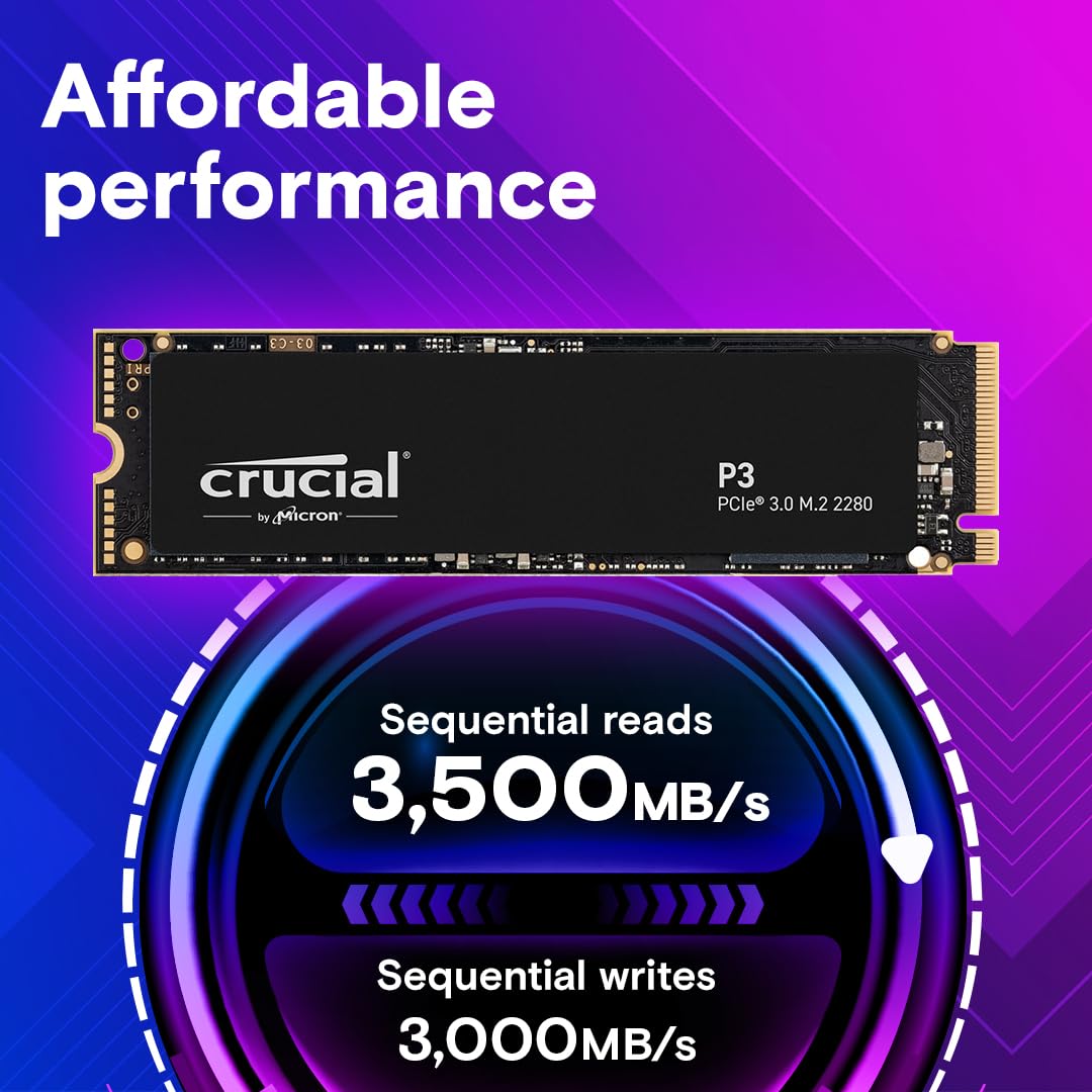 Foto 3 pulgar | Ssd Crucial P3 Ct2000p3ssd8 Pcie Gen3 3d Nand Nvme M.2 De 2 Tb - Venta Internacional.