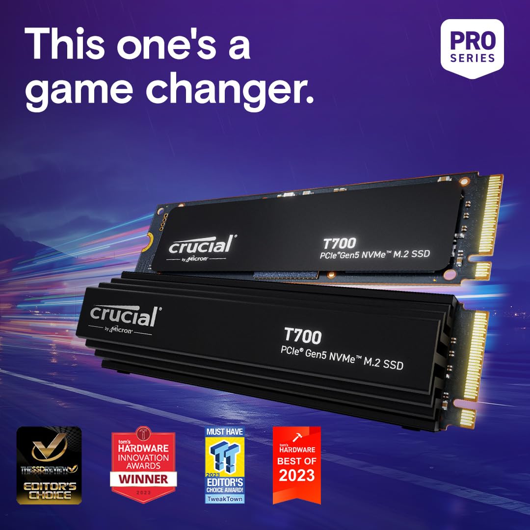 Foto 7 pulgar | Ssd Crucial T700 De 1 Tb Gen5 Nvme M.2 Con Disipador Térmico - Venta Internacional.