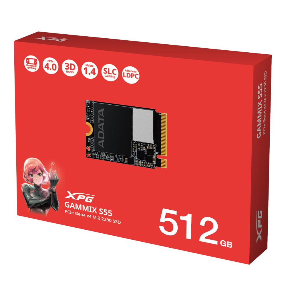 Foto 3 pulgar | Ssd Xpg Gammix S55 Nvme, 512gb, Pci Express 4.0, M.2